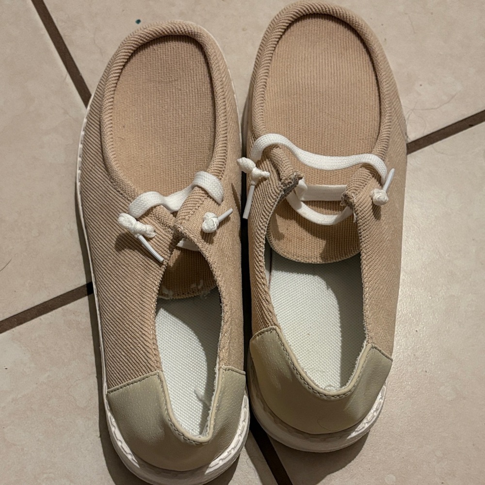 Tan Casual Slip-On Shoes